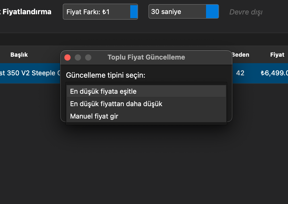 Fiyat Takip ve Fiyat Kırma Botu 10 Abone ile Sınırlı